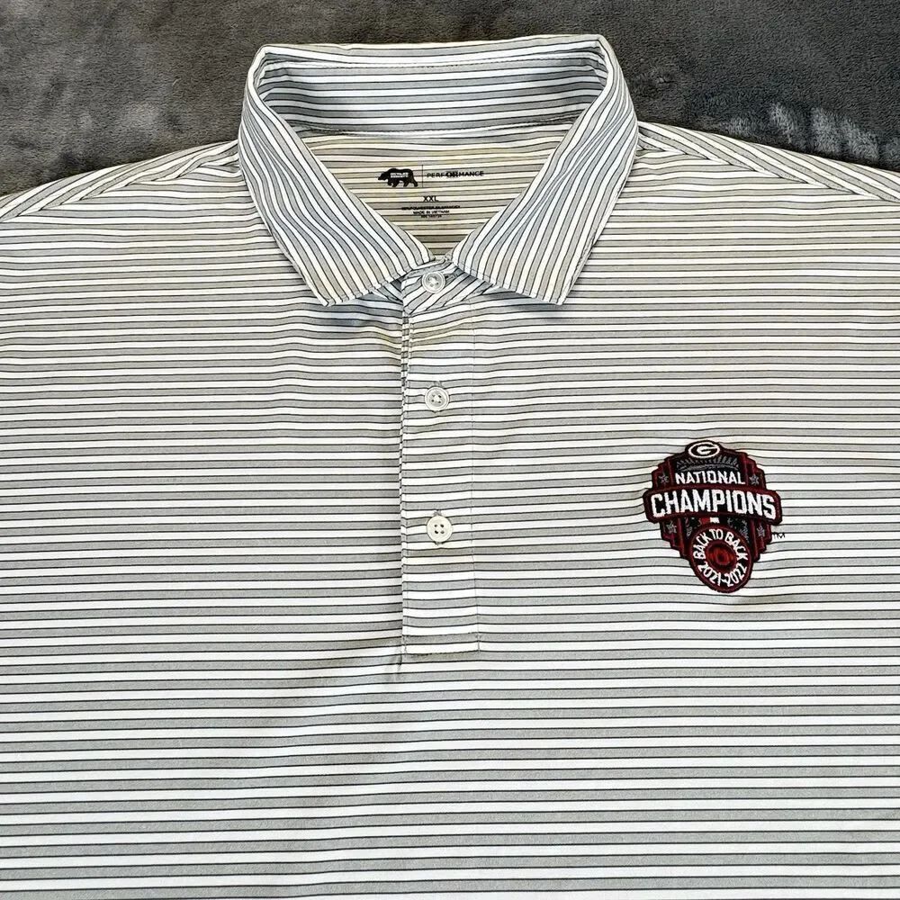 Onward Reserve Sz XXL Georgia Bulldogs Polo Back To Back National Champions HTF